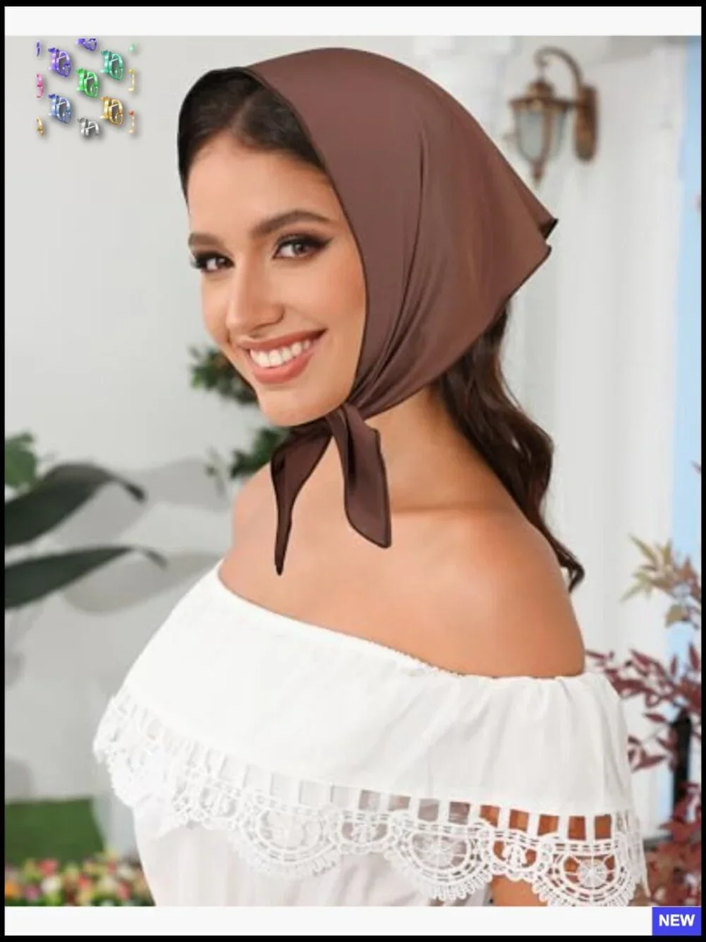 Boho Hair Scarf Set Tie-Back Triangle Headband Retro Floral Vintage Accessory